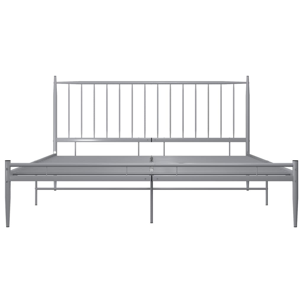 Berkfield Bed Frame Grey Metal 200x200 cm