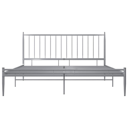 Berkfield Bed Frame Grey Metal 200x200 cm