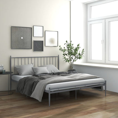 Berkfield Bed Frame Grey Metal 200x200 cm