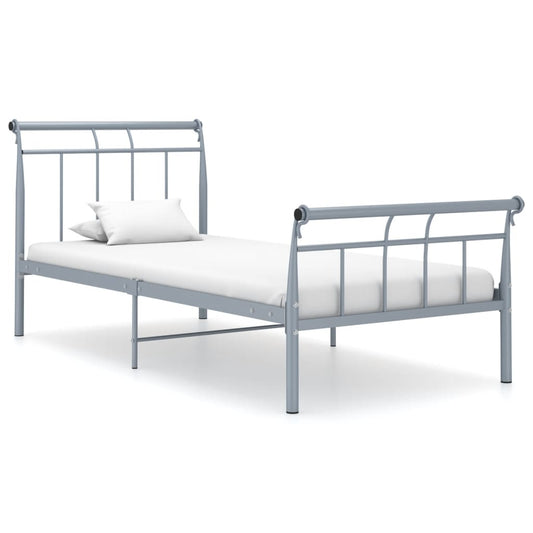 Berkfield Bed Frame Grey Metal 90x200 cm