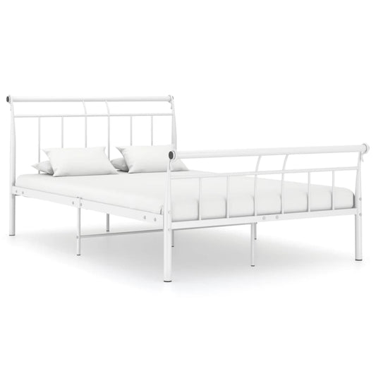Berkfield Bed Frame White Metal 120x200 cm