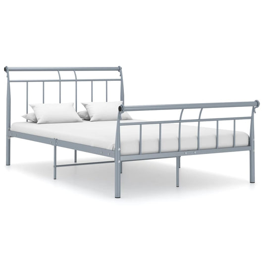 Berkfield Bed Frame Grey Metal 120x200 cm