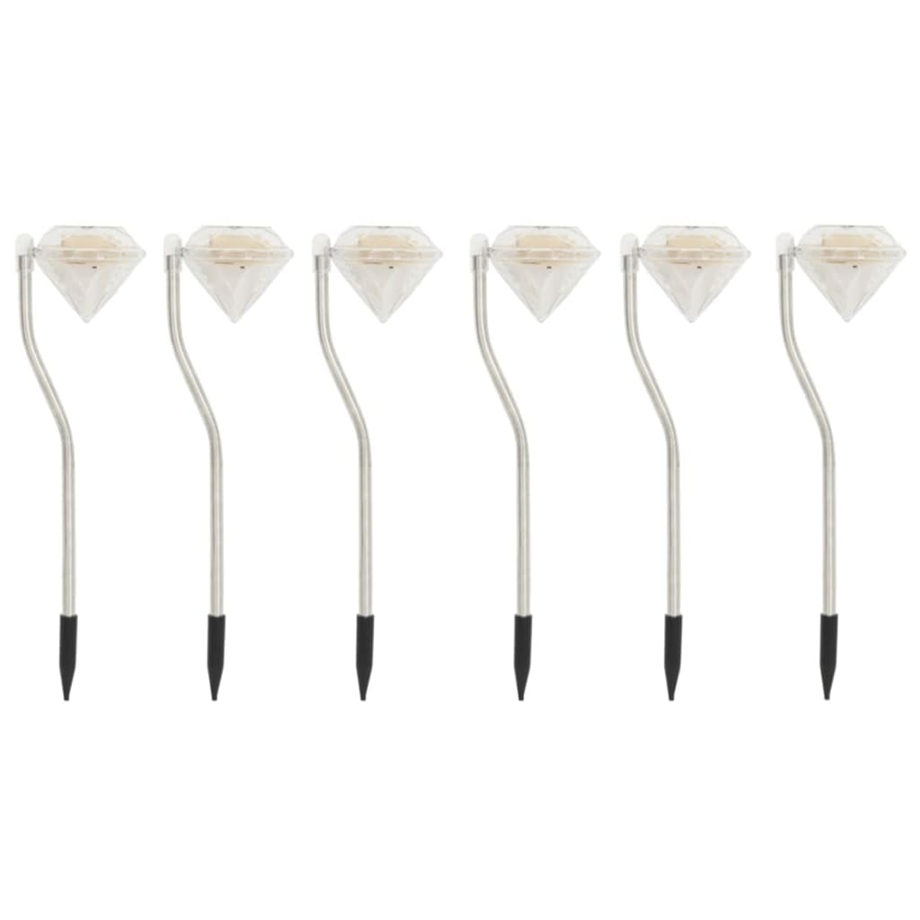 Berkfield Solar LED Garden Lights 6 pcs 9x7.8x29.5 cm