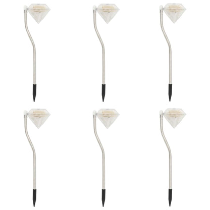 Berkfield Solar LED Garden Lights 6 pcs 9x7.8x29.5 cm