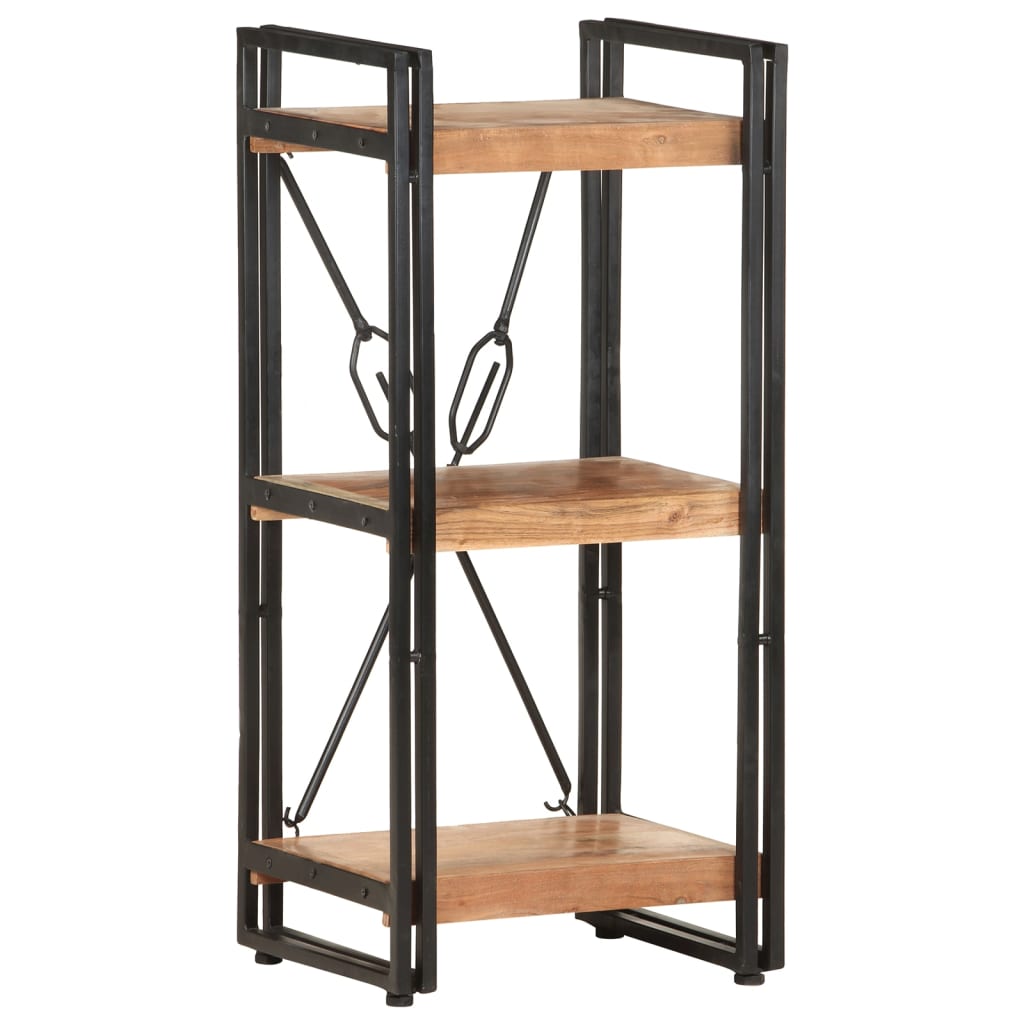 Berkfield 3-Tier Bookcase 40x30x80 cm Solid Acacia Wood