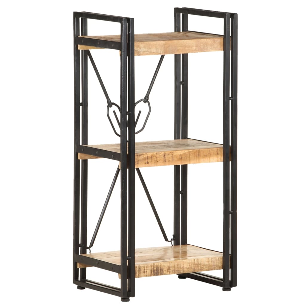 Berkfield 3-Tier Bookcase 40x30x80 cm Solid Mango Wood