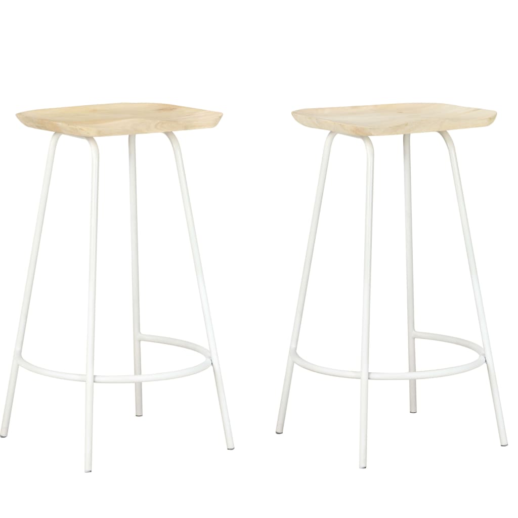 Berkfield Bar Stools 2 pcs Solid Mango Wood
