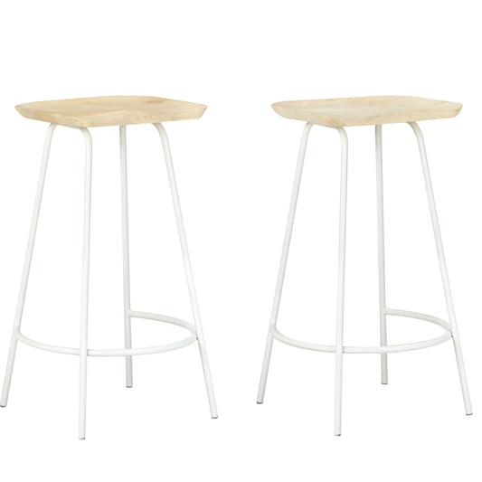 Berkfield Bar Stools 2 pcs Solid Mango Wood