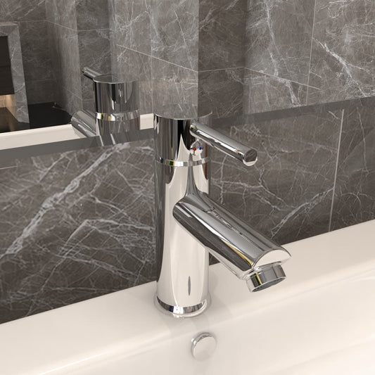Berkfield Bathroom Basin Faucet Chromed Finish 130x176 mm