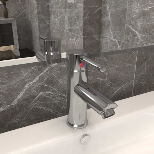 Berkfield Bathroom Basin Faucet Silver 130x176 mm
