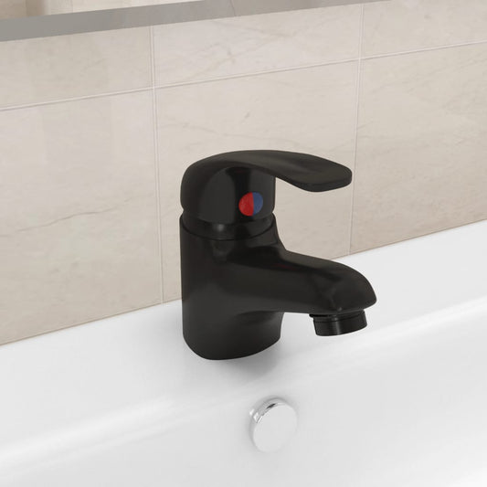 Berkfield Basin Mixer Tap Black 13x10 cm