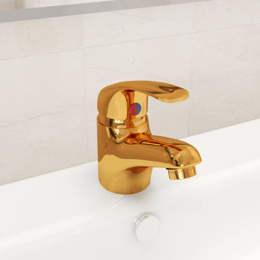 Berkfield Basin Mixer Tap Gold 13x10 cm