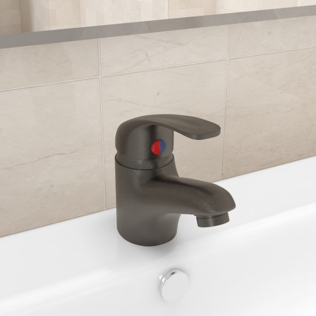 Berkfield Basin Mixer Tap Grey 13x10 cm