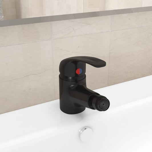 Berkfield Bathroom Bidet Mixer Tap Black 13x12 cm