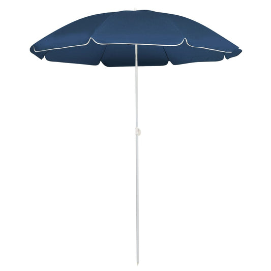 Berkfield Outdoor Parasol  with Steel Pole Blue 180 cm