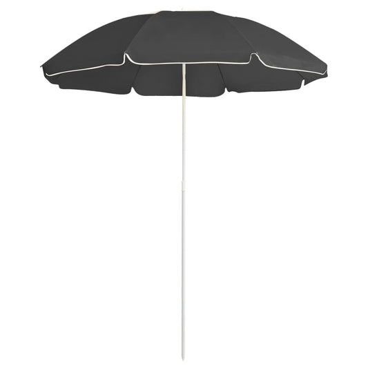 Berkfield Outdoor Parasol with Steel Pole Anthracite 180 cm