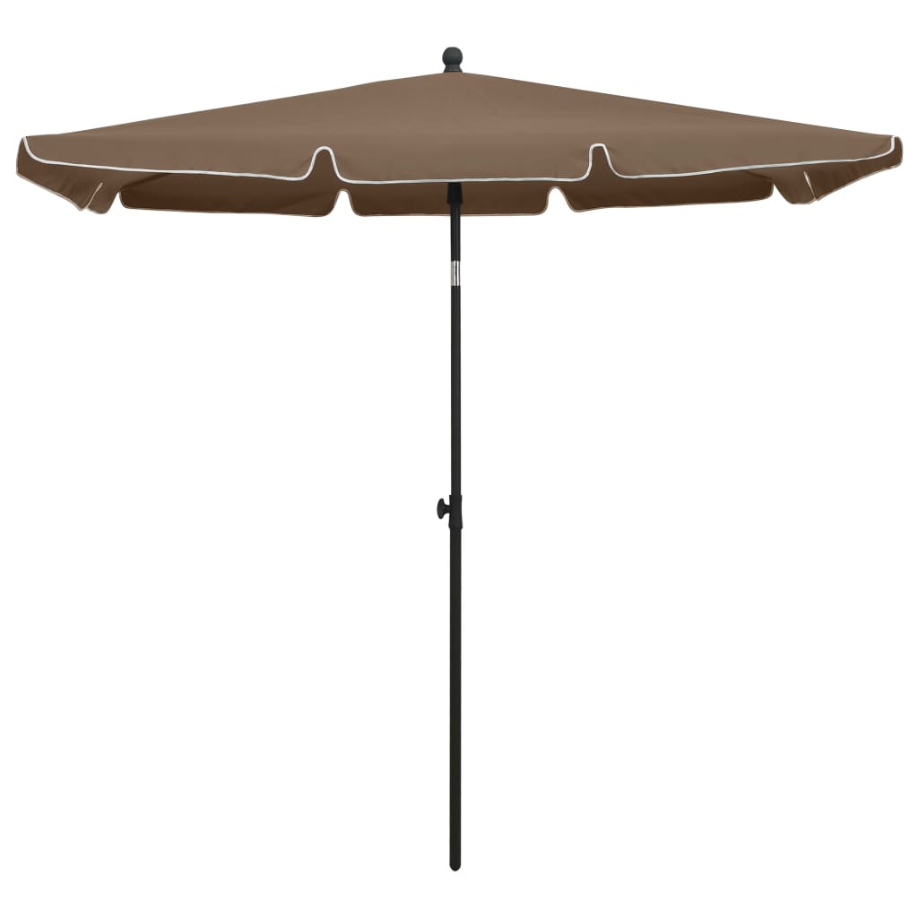 Berkfield Garden Parasol with Pole 210x140 cm Taupe