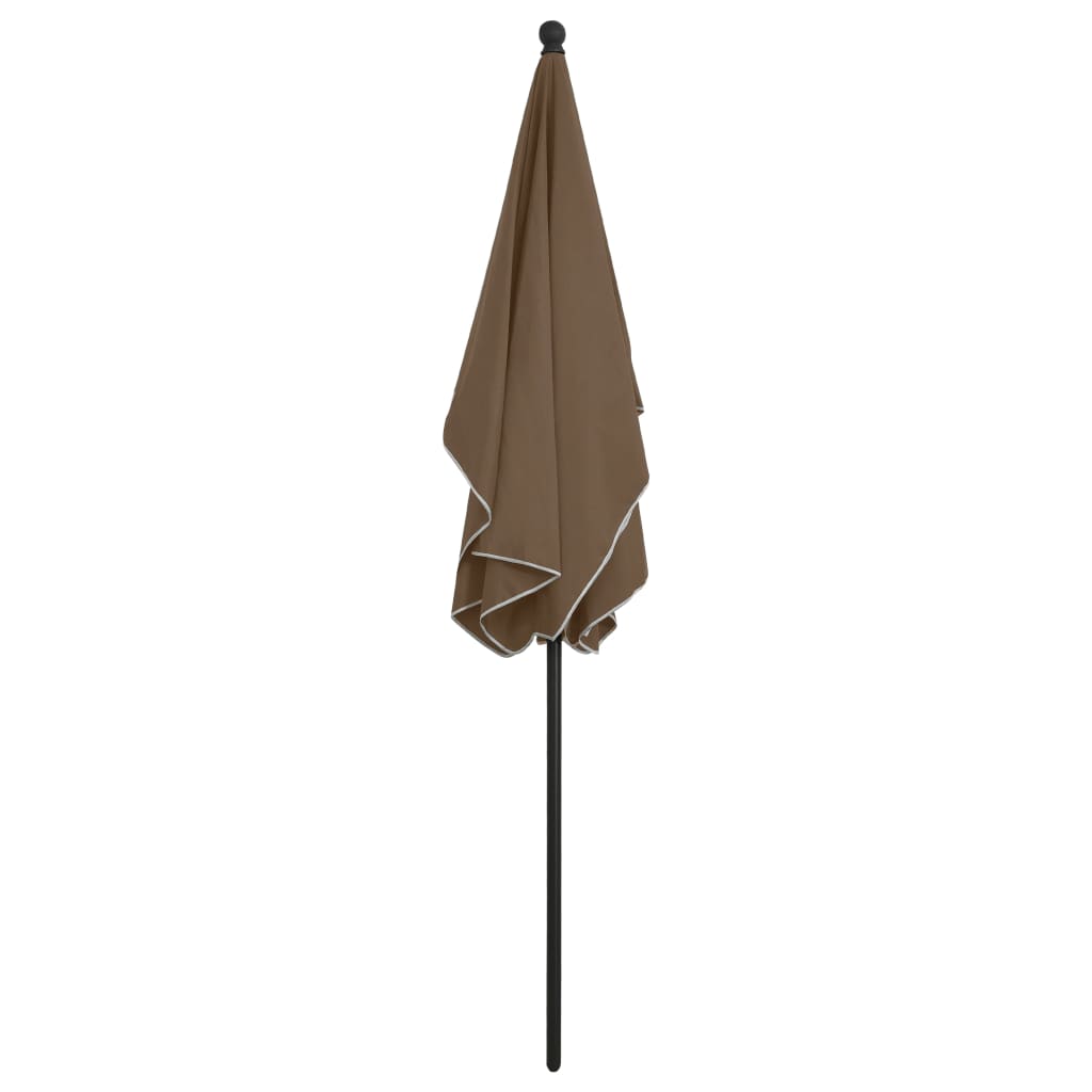 Berkfield Garden Parasol with Pole 210x140 cm Taupe