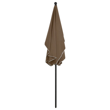 Berkfield Garden Parasol with Pole 210x140 cm Taupe