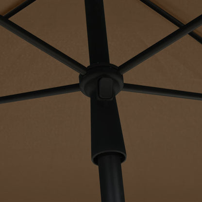 Berkfield Garden Parasol with Pole 210x140 cm Taupe