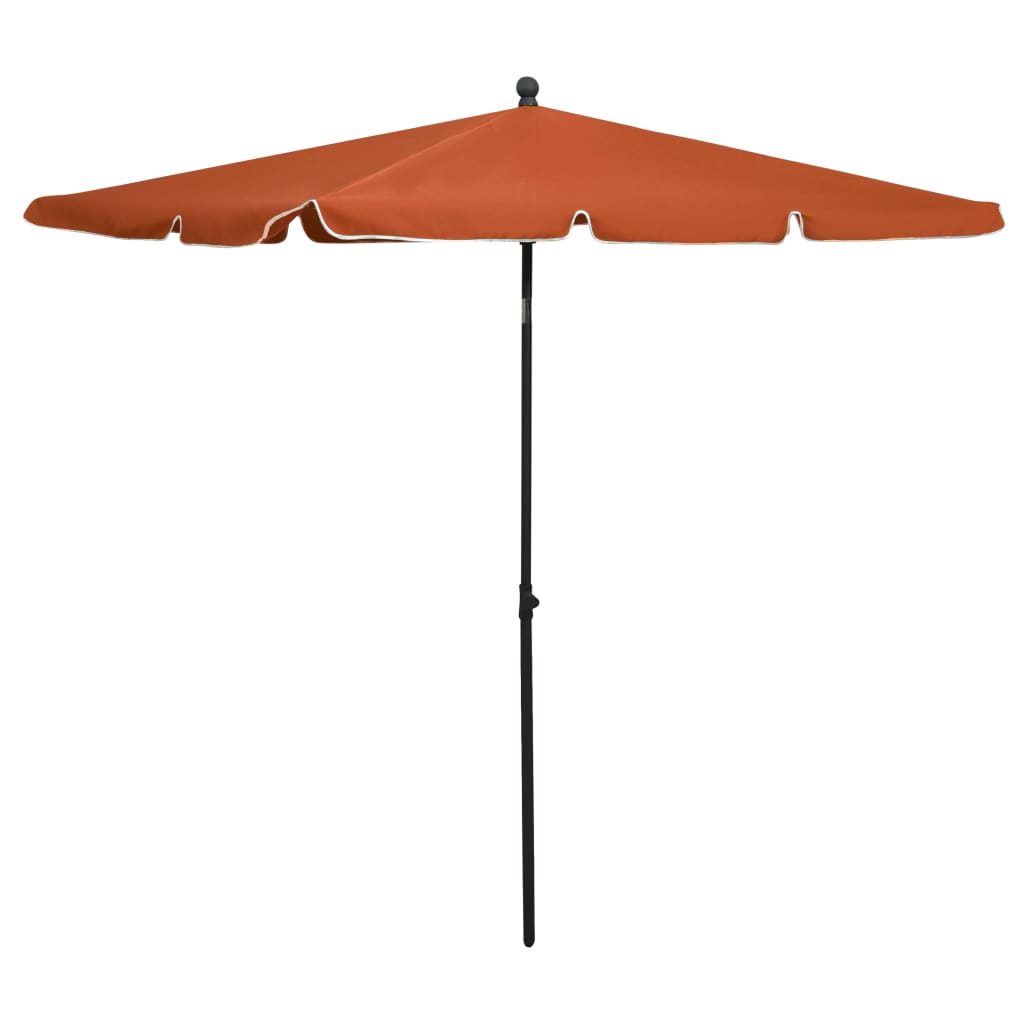 Berkfield Garden Parasol with Pole 210x140 cm Terracotta