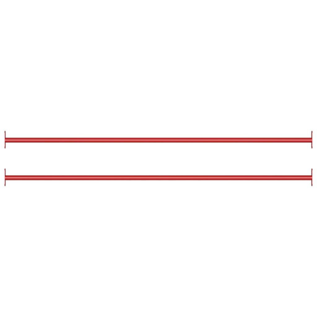 Berkfield Turning Bars 2 pcs 125 cm Steel Red