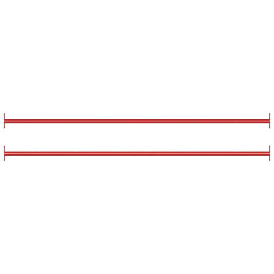 Berkfield Turning Bars 2 pcs 125 cm Steel Red