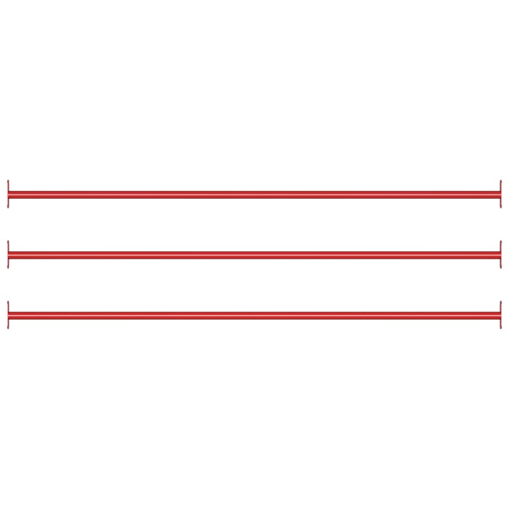 Berkfield Turning Bars 3 pcs 125 cm Steel Red