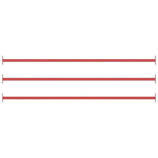 Berkfield Turning Bars 3 pcs 125 cm Steel Red