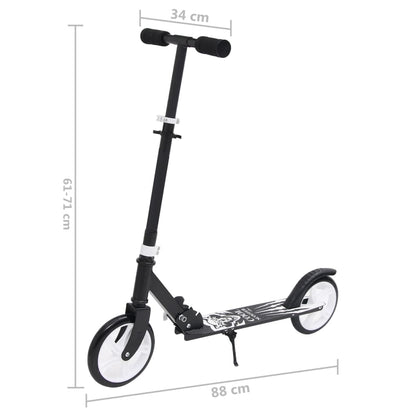 Berkfield 2-Wheel Children Scooter with Adjustable Handlebar Black