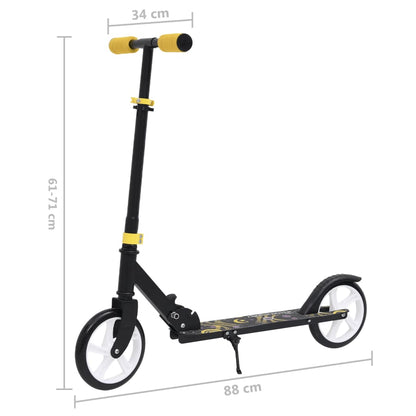 Berkfield 2-Wheel Children Scooter with Adjustable Handlebar Yellow