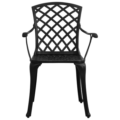 Berkfield Garden Chairs 4 pcs Cast Aluminium Black