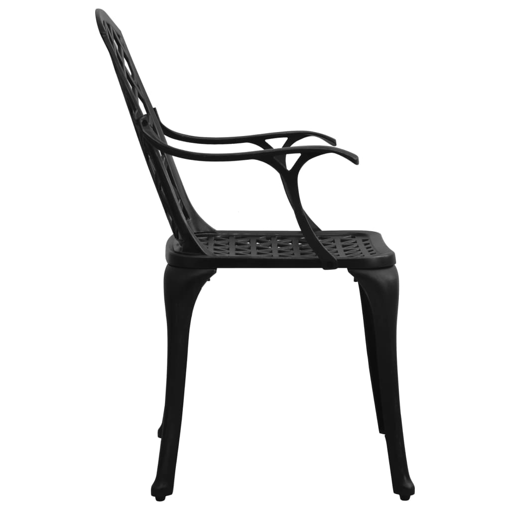 Berkfield Garden Chairs 4 pcs Cast Aluminium Black