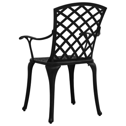 Berkfield Garden Chairs 4 pcs Cast Aluminium Black