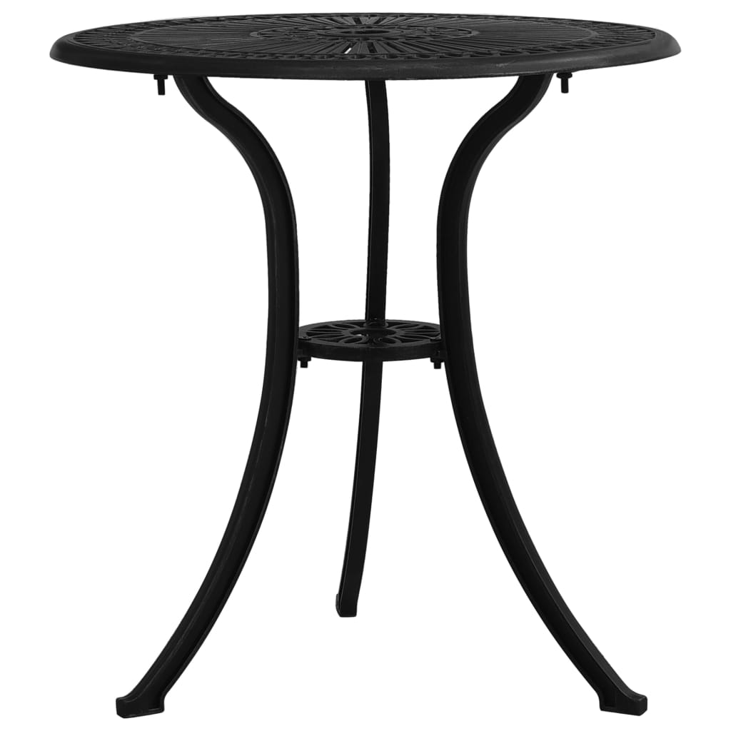 Berkfield Garden Table Black 62x62x65 cm Cast Aluminium
