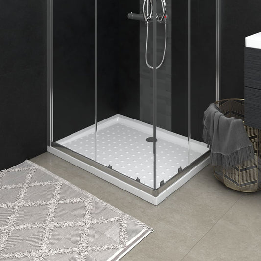 Berkfield Shower Base Tray with Dots White 90x70x4 cm ABS