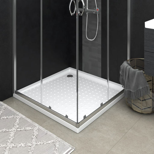 Berkfield Shower Base Tray with Dots White 80x80x4 cm ABS