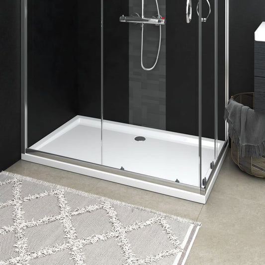Berkfield Rectangular ABS Shower Base Tray White 70x120 cm