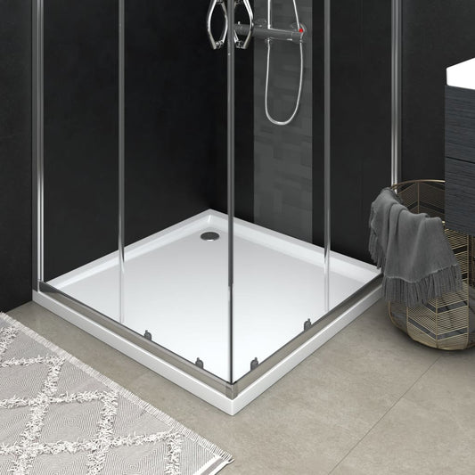 Berkfield Square ABS Shower Base Tray White 80x80 cm