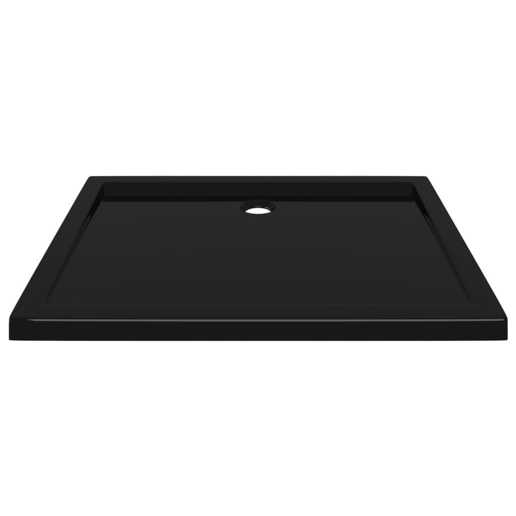 Berkfield Rectangular ABS Shower Base Tray Black 70x90 cm