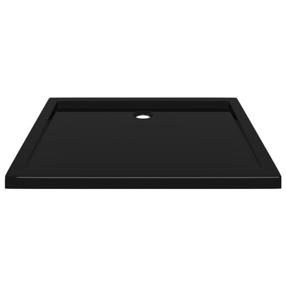 Berkfield Rectangular ABS Shower Base Tray Black 70x90 cm