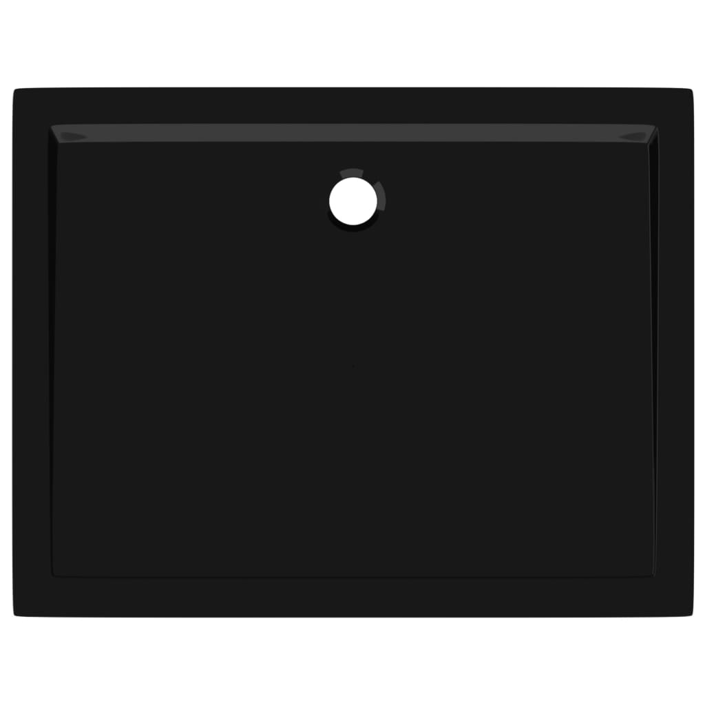 Berkfield Rectangular ABS Shower Base Tray Black 70x90 cm