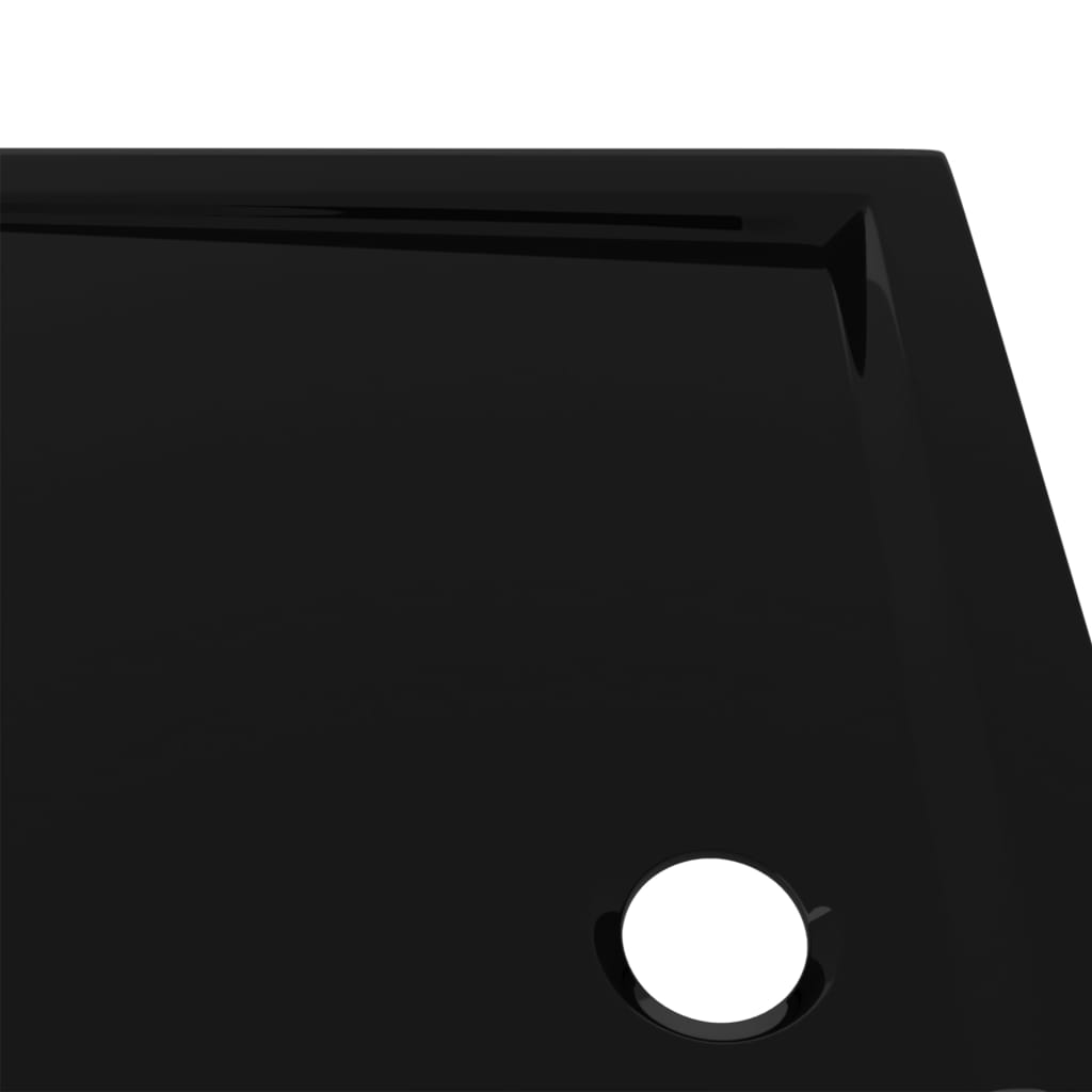 Berkfield Rectangular ABS Shower Base Tray Black 70x90 cm