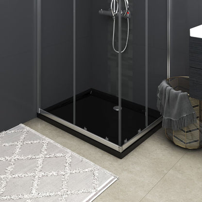 Berkfield Rectangular ABS Shower Base Tray Black 70x90 cm