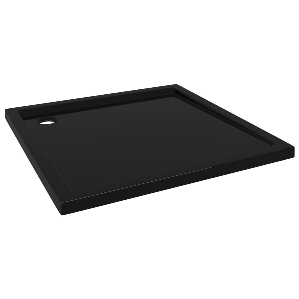 Berkfield Square ABS Shower Base Tray Black 90x90 cm