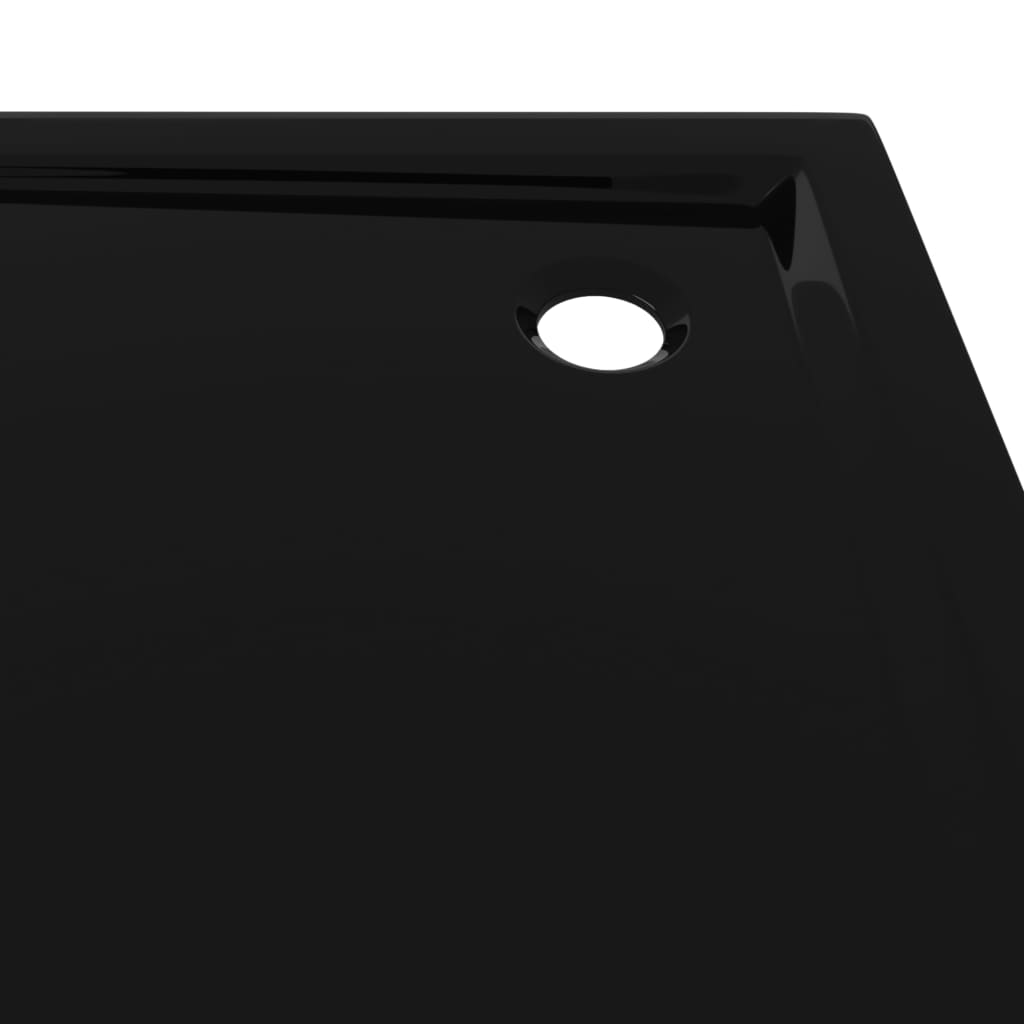 Berkfield Square ABS Shower Base Tray Black 90x90 cm