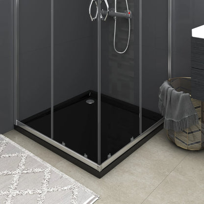 Berkfield Square ABS Shower Base Tray Black 90x90 cm