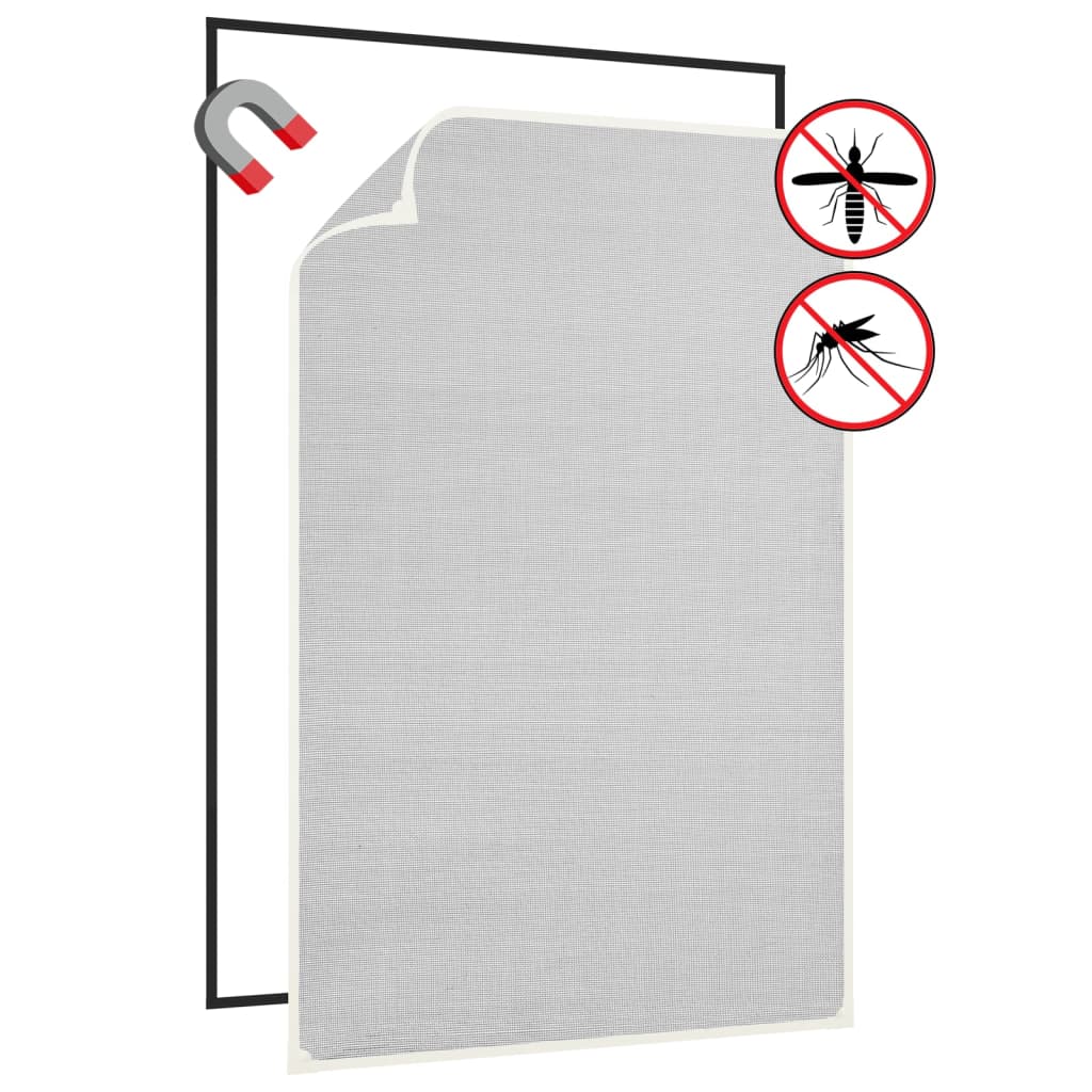 Berkfield Magnetic Insect Screen for Windows White 80x120 cm Fibreglass