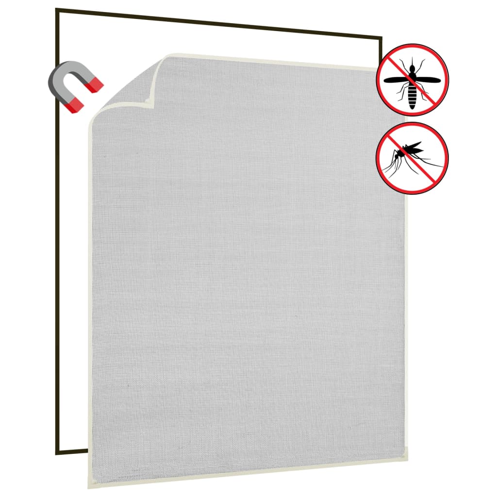 Berkfield Magnetic Insect Screen for Windows White 120x140 cm Fibreglass