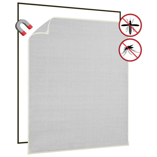 Berkfield Magnetic Insect Screen for Windows White 120x140 cm Fibreglass
